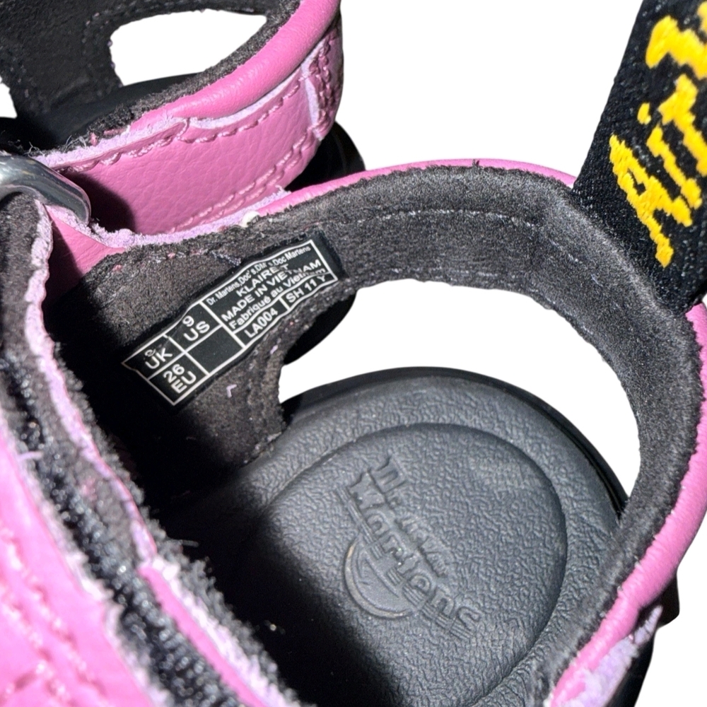 Dr. Martens Kids Purple Leather Velcro Platform Sandals - Picture 4 of 5